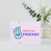 High Five Friend Valentine Card Feestdagenkaart (Staand voorkant)
