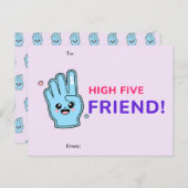High Five Friend Valentine Card Feestdagenkaart (Voorkant / Achterkant)
