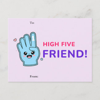 High Five Friend Valentine Card Feestdagenkaart