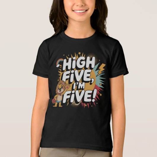 HIGH FIVE I'm Five - 5e verjaardag voor kinderen Tri-Blend Shirt (Voorkant)