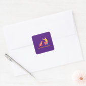 "High-Five met Bestie" Vierkante Sticker (Envelop)