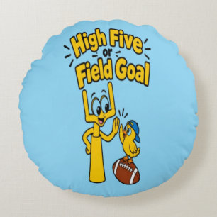 High Five of Field Goal Cartoon Kids Kleding Rond Kussen