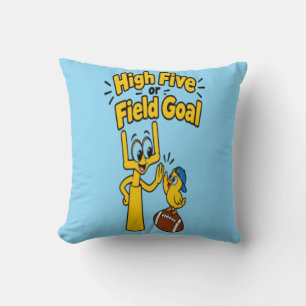 High Five of Field Goal Grappige Voetbal Cartoon K Kussen