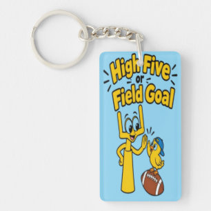 High Five of Field Goal Grappige Voetbal Cartoon K Sleutelhanger