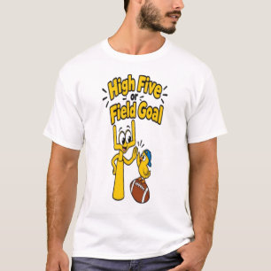 High Five of Field Goal Grappige Voetbal Cartoon K T-shirt