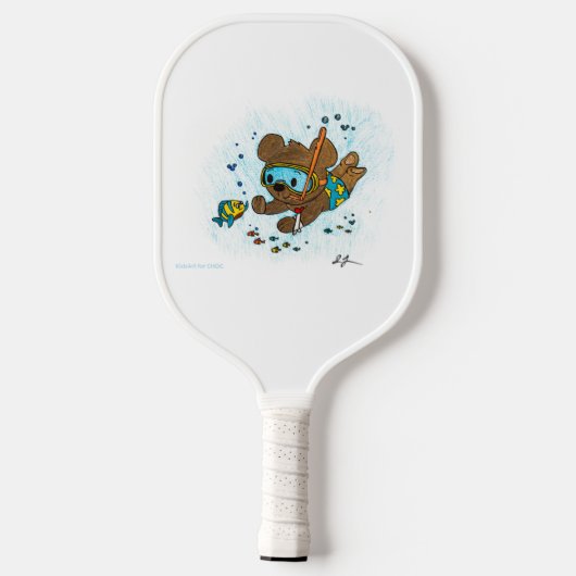 High Five Pals - Kinder kunst voor CHOC Pickleball Paddle (Achterkant)