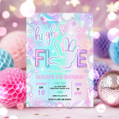 High Five Pastel Neon Glow 5e verjaardagsfeestje Kaart