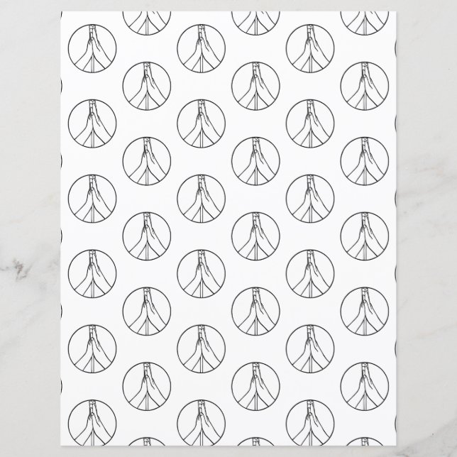 High Five Peace Sign Handen Scrapbook Papier (Voorkant)