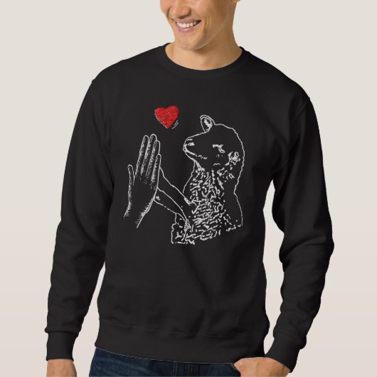 High Five Sheep Human Hand High Fiving Sheep Anima Trui (Voorkant)