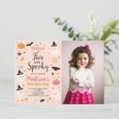 High Five Spooky Kinder Halloween Verjaardag Uitno Kaart (Staand voorkant)