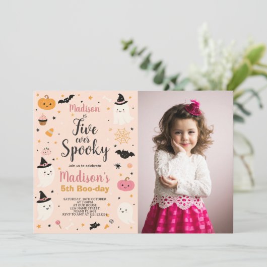 High Five Spooky Kinder Halloween Verjaardag Uitno Kaart (Staand voorkant)