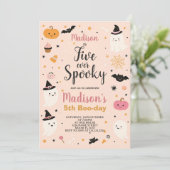 High Five Spooky Kinder Halloween Verjaardag Uitno Kaart (Staand voorkant)