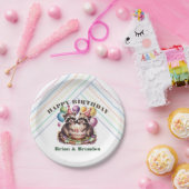 High Five Verjaardagsfeestje Tweelingen Mapache ba Papieren Bordje (Feest)