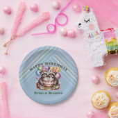 High Five Verjaardagsfeestje Tweelingen Mapache ba Papieren Bordje (Feest)