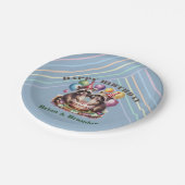 High Five Verjaardagsfeestje Tweelingen Mapache ba Papieren Bordje (Gekanteld)