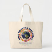 HIGH FIVES VOOR EARTH DAY Christelijk Bijbelvers Grote Tote Bag (Voorkant)