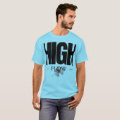 High Flow – Aesthetic Floral Typography Music-Insp T-shirt (Voorkant volledig)