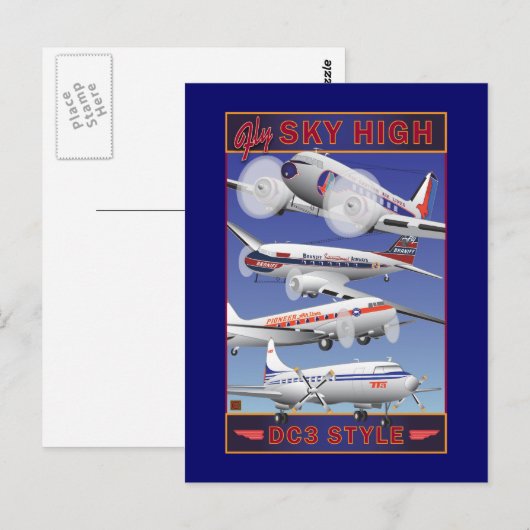 High-Fly Sky voor REISVEL Briefkaart (Voorkant / Achterkant)