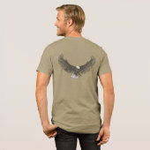 High Flyer Eagle line art mannen grijs t-shirt (Voorkant)
