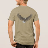 High Flyer Eagle line art mannen grijs t-shirt (Achterkant)