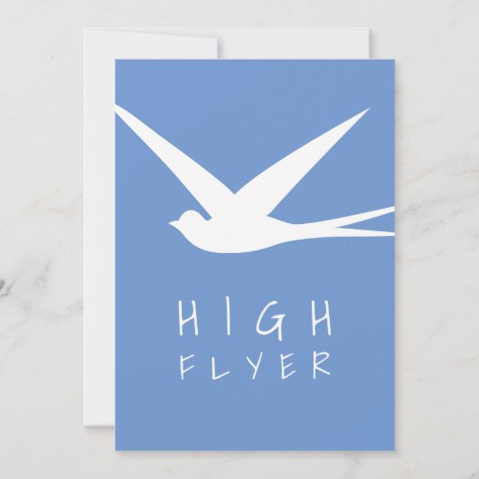 High Flyer Job Promotie Feest Kaart (Achterkant)