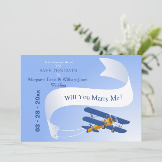 High Flyer Save the Date Aankondiging (Staand voorkant)