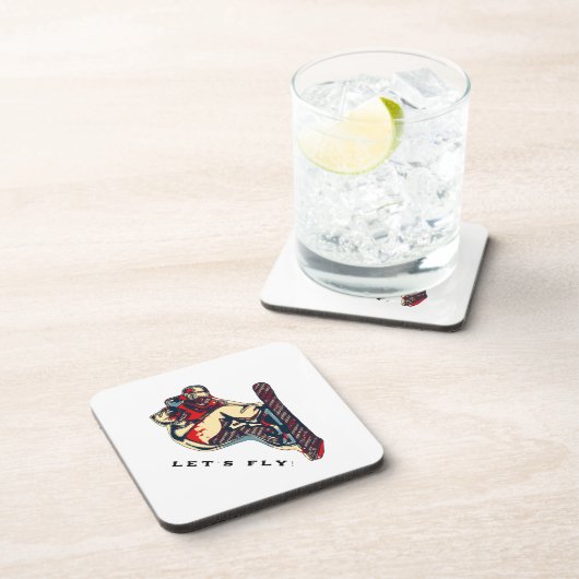 High Flyer - Snowboarding Fool Bier Onderzetter (Rechterzijde)