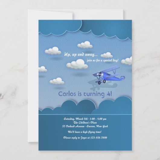 High Flyer-uitnodiging Kaart (Voorkant)