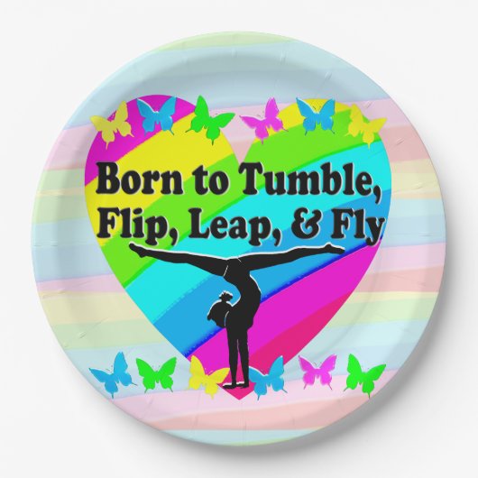 HIGH FLYING GYMNASTICS QUEEN PAPIEREN BORDJE (Voorkant)