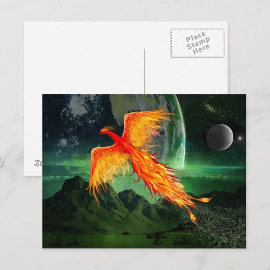 High Flying Phoenix Briefkaart (Voorkant / Achterkant)