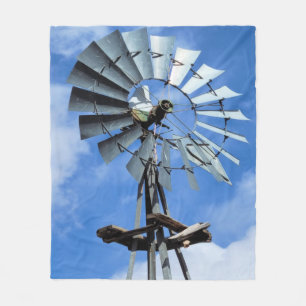 High Flying Wind Wheel Lee Martinez Fort Collins Fleece Deken