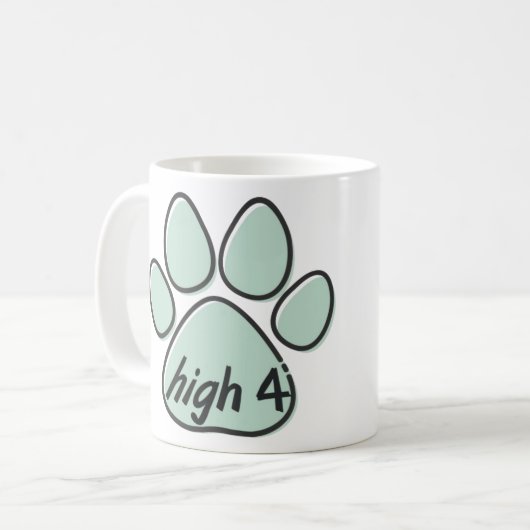 High Four 4 Hond Koffiemok (Voorkant links)