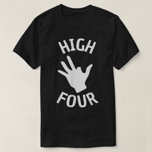 High Four Ampututututation Hand Funny Finger Amput T-shirt (Design voorkant)