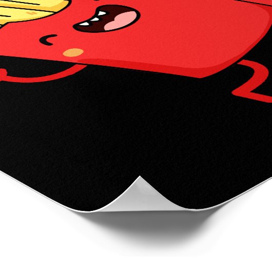 High Fries Grappige Vriend Pun Dark BG Poster (Hoek)