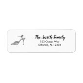 High Heel Illustration Return Address Label (Voorkant)