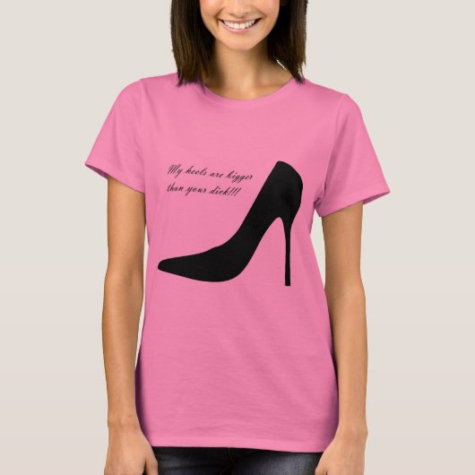 high heel, little dick t-shirt (Voorkant)