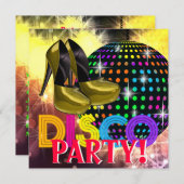 High Heel Schoenen Disco Party Uitnodigingen (Voorkant / Achterkant)