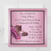 High Heel Schoenen Vrouwen Roze Luipaard 50ste Ver Kaart (Achterkant)