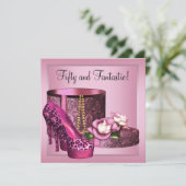 High Heel Schoenen Vrouwen Roze Luipaard 50ste Ver Kaart (Staand voorkant)