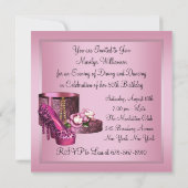 High Heel Schoenen Vrouwen Roze Luipaard 50ste Ver Kaart (Achterkant)