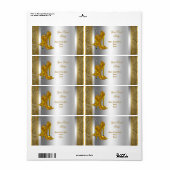 High Heel Schoenen Zilver Goud Event Etiket (Full Sheet)