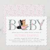 High Heel Shoe Baby Girl Douche Uitnodigingen (Voorkant / Achterkant)