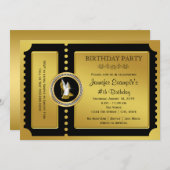 High Heel Shoe Golden Ticket Verjaardagsfeest Kaart (Voorkant / Achterkant)