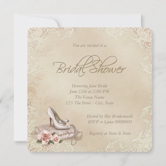 High Heel Shoe Vrijgezellenfeest Kaart (Achterkant)