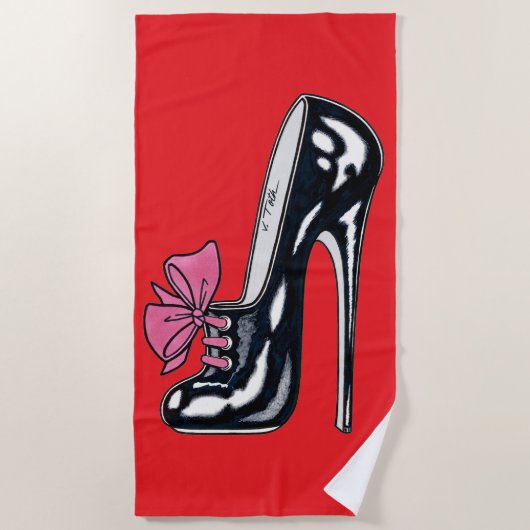 High Heel Strandlaken (Voorkant)