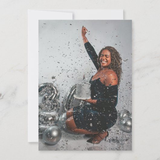 High Heels Black Bow Thirty 30th Birthday Kaart (Achterkant)