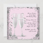 High Heels Champagne Roze Verjaardagsfeest Kaart (Achterkant)