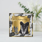 High Heels Chandelier Lace Corset Black 3 Kaart (Staand voorkant)