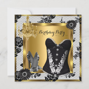 High Heels Chandelier Lace Corset Black 3 Kaart