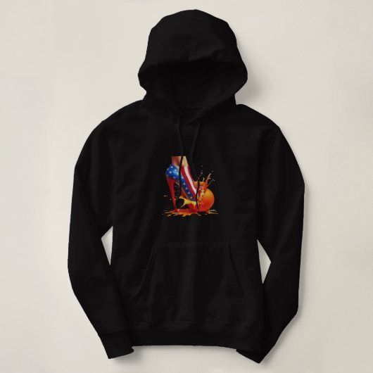 High Heels Crushing Sinaasappels Kamala Harris Tsh Hoodie (Design voorkant)